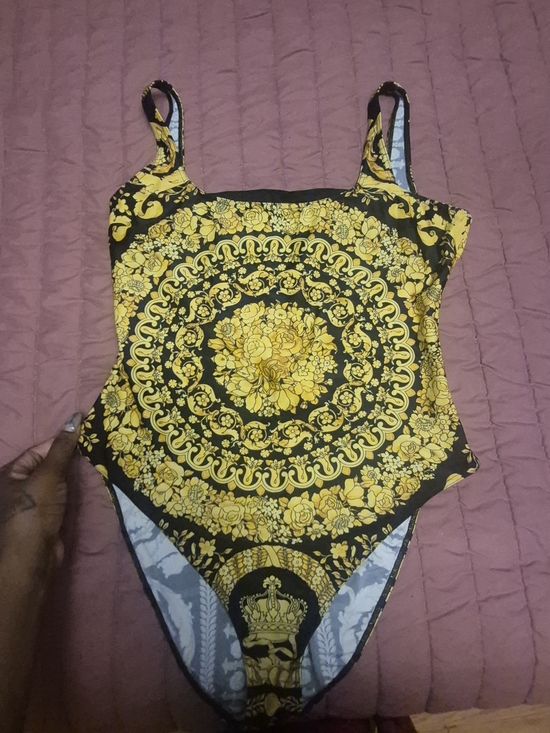 Versace Other - *Authentic*Versace Womens GOLD and Black Floral Medallion One-Piece Swimsuit